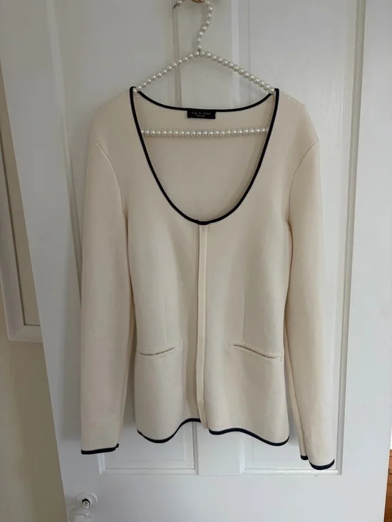 Rag & Bone Sweaters Ella Zip Front Top size small - Picture 5 of 11